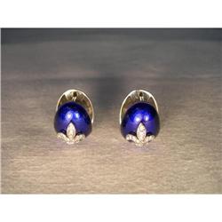 18K Gold Hidalgo Fleur De Lis Diamond Earrings #2234777