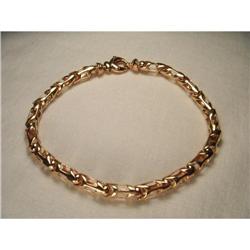 Estate 14K Pink Rose Gold Mens Unisex Bracelet #2234788