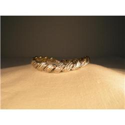 Estate 14K WG 5 CT Carat Diamond Swirl Bracelet#2234801