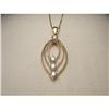 Image 1 : 14K Tri-Color Gold Diamond Filigree Pendant #2234803