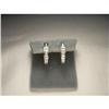 Image 1 : 14K WG Diamond Filigree Hoops Huggie Earrings #2234818