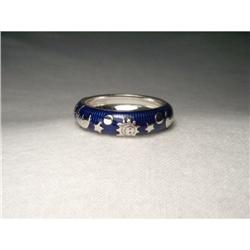 Authentic 18K Hidalgo Enamel Sun Moon Star Band#2234835