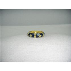 Authentic 18K Hidalgo Enamel Fler De Lis Band #2234836
