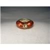 Image 1 : Rare 14K Enamel Designer Yellow Gold Cigar Ring#2234848