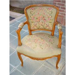 French Louis XV style armchair needlepoint #2234869