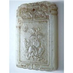 Chinese carved Celadon jade  Pendant #2234882