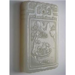 Chinese carved Celadon jade  Pendant #2234887