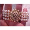 Image 1 : Art Deco Pearls Diamonds 14k Bracelet #2234896