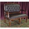 Image 1 : FRENCH VICTORIAN LEATHER LIBRARY SOFA SETTEE #2234952