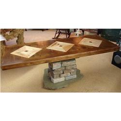 ANTIQUE STONE RUSTIC COCKTAIL COFFEE TABLE #2234971