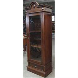 ANTIQUE MISSION OAK ARTS & CRAFTS CURIO CABINET#2234974