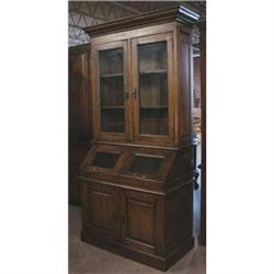 ANTIQUE FRENCH COUNTRY WALNUT CUPBOARD CABINET #2234976