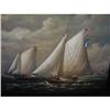 Image 1 : ANTIQUE 1900'S OLD WORLD OIL CLOTHE ART #2234978