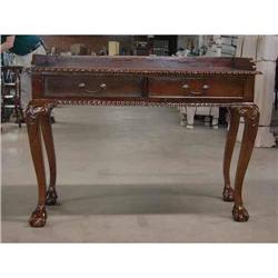 ANTIQUE CHIPPENDALE BALL CLAW STYLE TABLE DESK #2234985