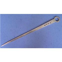 1778 English George III Silver Meat Skewer 18c #2235010