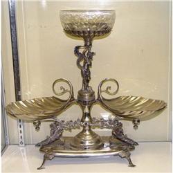 19c Victorian Silver pl. Figural Centerpiece  #2235026