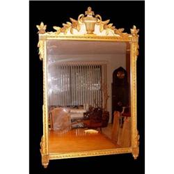 Floral Parcel Gilt Wooden Empire Style Mirror  #2235029