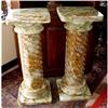 Image 1 : Spiral Verdigris Butterscotch Onyx Pedestals #2235038