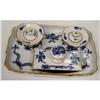 Image 1 : Meissen Porcelain Desk Set Pen Tray Ink Well #2235047