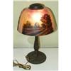 Image 1 : Pittsburgh Reverse Painted Table Lamp Landscape#2235049