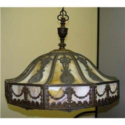Magenta Butterscotch Stain Glass Fixture Lamp #2235052