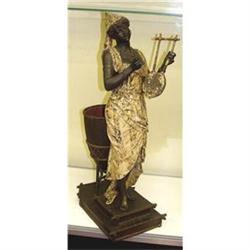 Spelter Blackamoor Female Statue Hottot b 1829#2235070