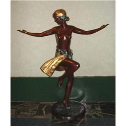 Deco Bronze Gypsy Dancer Statue Sculpture #2235084