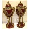Image 1 : Empire Style Ram Ormolu Bronze Porcelain Vases #2235085