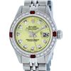 Image 1 : Rolex Ladies Stainless Steel Yellow Diamond & Ruby 26MM Datejust Wristwatch