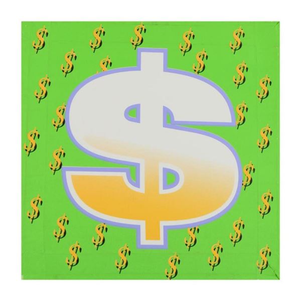 Dollar Sign (Green Bold) by Steve Kaufman (1960-2010)