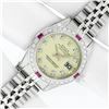 Image 2 : Rolex Ladies Stainless Steel Yellow Diamond & Ruby 26MM Datejust Wristwatch