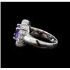 Image 3 : 14KT White Gold 1.52 ctw Tanzanite and Diamond Ring
