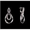 Image 2 : 0.78 ctw Diamond Earrings - 14KT White Gold
