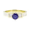 Image 2 : 1.24 ctw Sapphire And Diamond Ring - 14KT Yellow Gold