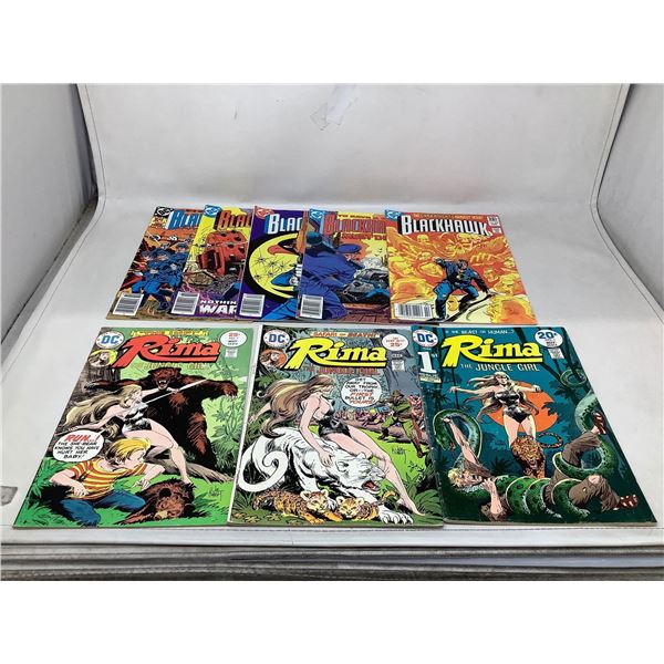 Mixed Lot Of Blackhawk And Rima Comic Books