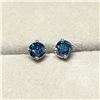 Image 1 : 14K White Gold Diamonds (I-1, Blue, 0.38Ct) Earrings (~Size 0) (~length 0 inches) (~weight 0.56g), M