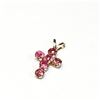 Image 2 : 10K Yellow Gold Tourmaline Cross Shape Pendant (~Size 0) (~length 0 inches) (~weight 0.33g), Made in
