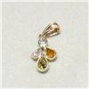 Image 1 : 14K Yellow Gold Diamond (0.62Ct, I1, Rare Fancy Color ) Diamonds (0.05Ct, I2 , G) Yellow, Pink And B