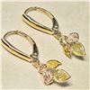 Image 1 : 10K Yellow Gold Diamonds( 1.45Ct, I-1, Light Pink, Orange And Green) Diamonds ( 0.1Ct, Si-1, G-H) Ea