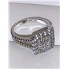 Image 2 : Ladies .925 silver Multi stone cluster top dress Ring