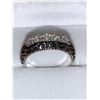 Image 1 : Silver engraved ladies 5 stone anniversary ring