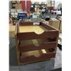 Image 1 : 3-Drawer Wooden Tabletop Organizer