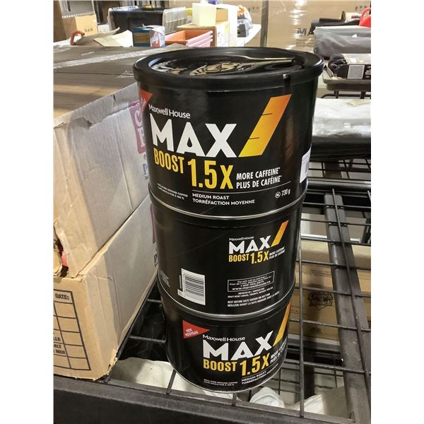 MaxwellHouse Max Boost Medium Roast Ground Coffee (3 x 730g)