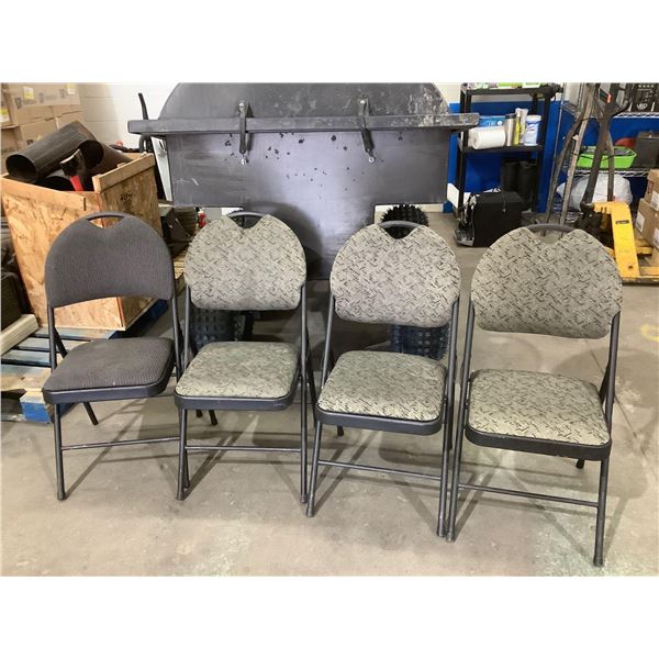 Lot of 4 Folding Chairs Assorted Styles