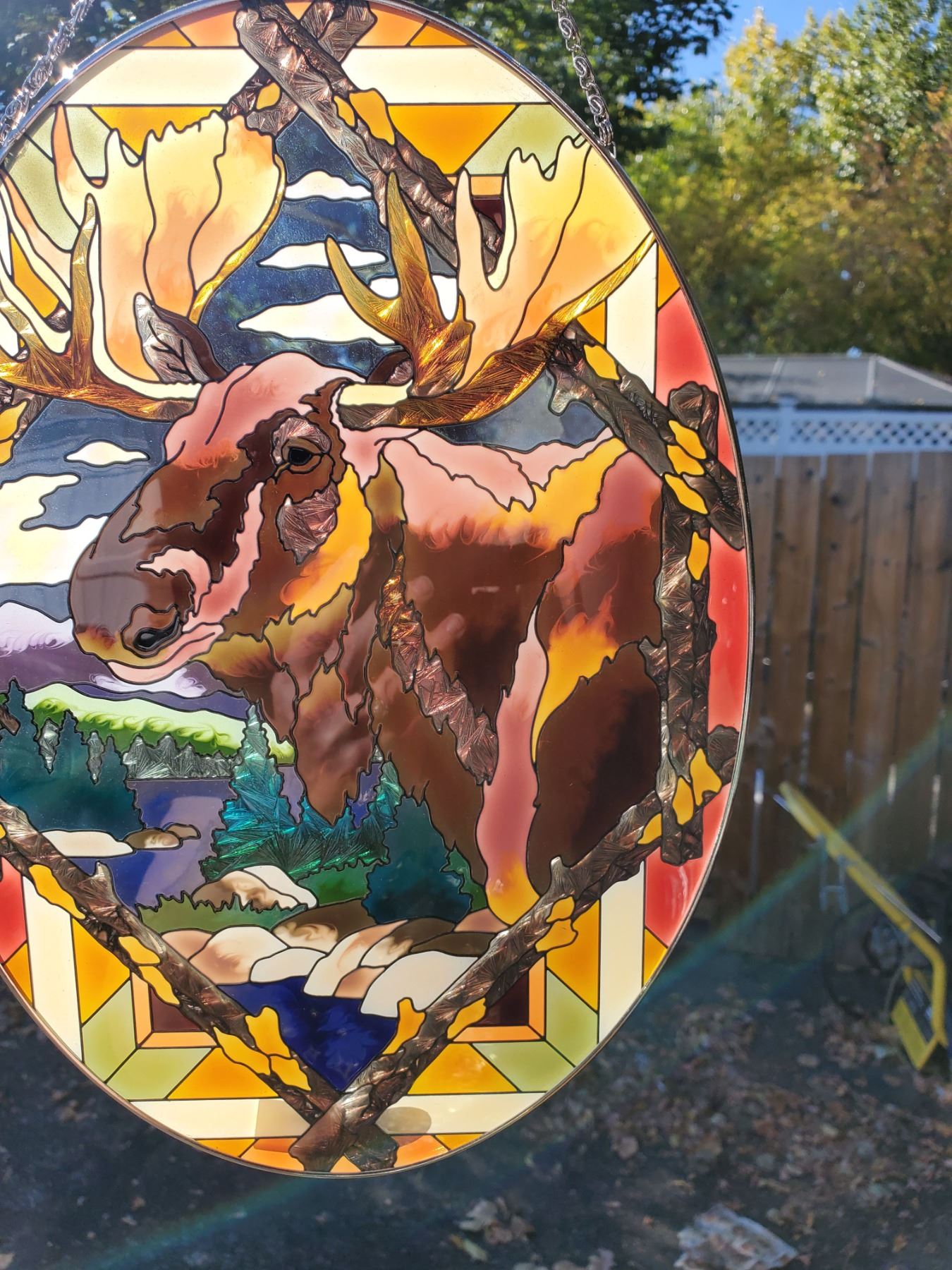 Moose Stained Glass Beck Auctions Inc.