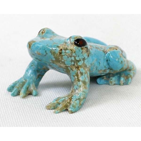 Carved Turquoise Frog Fetish
