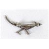 Image 3 : Navajo Sterling Turquoise Roadrunner Pin