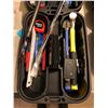 Image 2 : Two plastic storage containers w/ assortment of hand tools