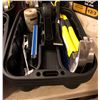 Image 1 : Two plastic storage containers w/ assortment of hand tools