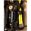Image 2 : Two plastic storage containers w/ assortment of hand tools